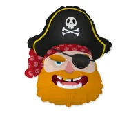 Foil balloon 24" FX - Pirate (head),  unpacked (flat) EOL